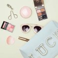 thumbnail image 2 of Bolsas De Maquillaje Bolsa de cosméticos de PU, bolsa organizadora de cosméticos con parche de letras portátil para suministros de viaje Likrtyny Cuidado Belleza, 2 of 3