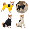 thumbnail image 2 of Waterproof Dog Jackets With Zippered Back And Drawstring Hooded For Wet Weather Protections Four Leg Dog Outdoor Raincoats Yellow 7XL, 2 of 4
