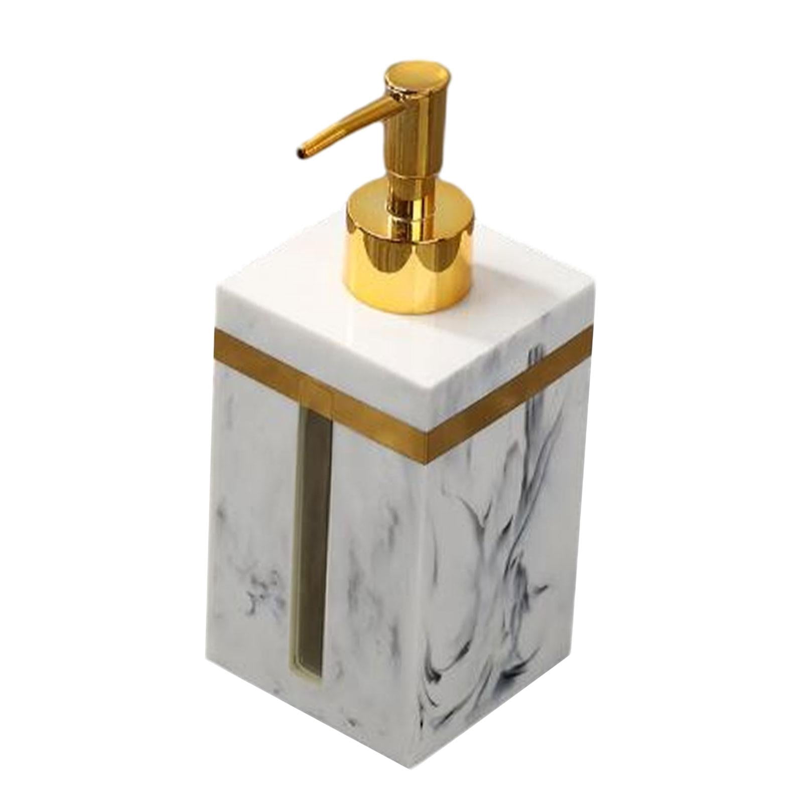 Tongina Marble Texture Soap Dispenser Lotion Dispenser Bottle Durable Stylish Leakproof Pump Soap Container for Kitchen Countertop 500ml White