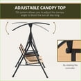 thumbnail image 5 of Patio 2-Seat Outdoor Canopy Swing Glider | For Backyard Porch Campfires Cookouts | Adjustable Shade Storage | Beige | Steel, 5 of 5