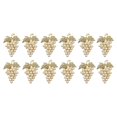 thumbnail image 1 of Juego de 12 servilleteros con forma de uvas, con incrustaciones de perlas y diamantes de imitación brillantes., 1 of 5