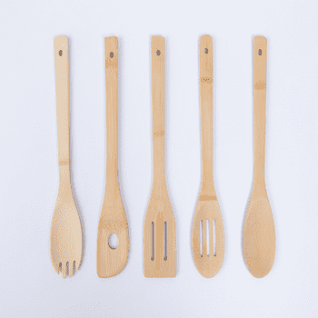Mainstays 100% Natural Bamboo Tool and Gadgets 5 Pieces Utensil Set