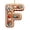 F, variant on Gingerbread Letter Acrylic Flat Ornaments, Custom Alphabet Christmas Decorations, Holiday Tree Hanging Tags for Indoor and Outdoor, Personalized Name Display for Winter Parties and Family Gatherings