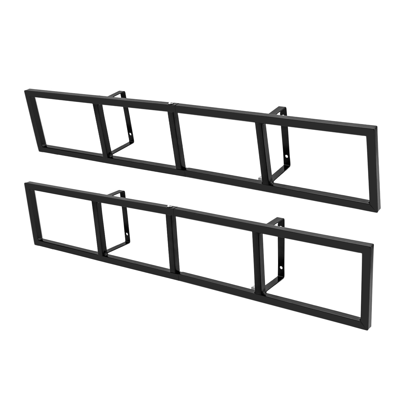2x Floating Shelf Wall-Mounted CD DVD Rack Media Storage Rack Organizer Shelves Black 34.2*6.2