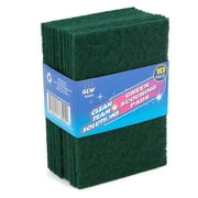 Clean Team Solutions (10 Pack) Green Scouring Pads For Dishes Scrub Pad Scouring Sponges Kitchen Cleaning Supplies