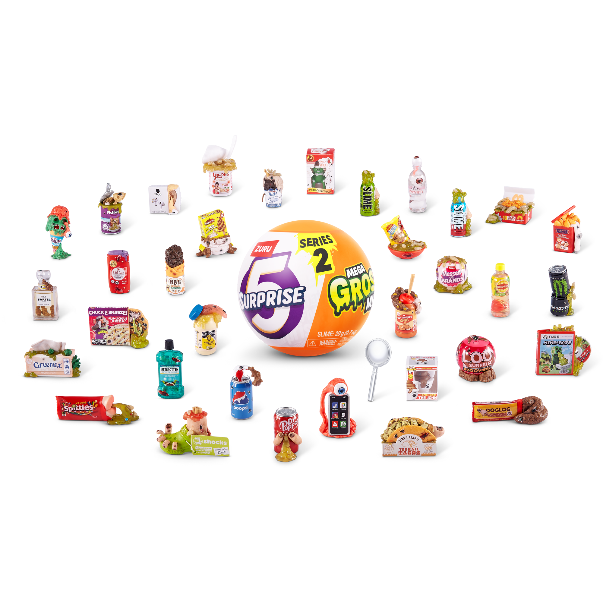 5 Surprise Mega Gross Minis Series 2 by ZURU, Novelty Unbox Surprise, Parody, Slime, Ages 3+  (图4)