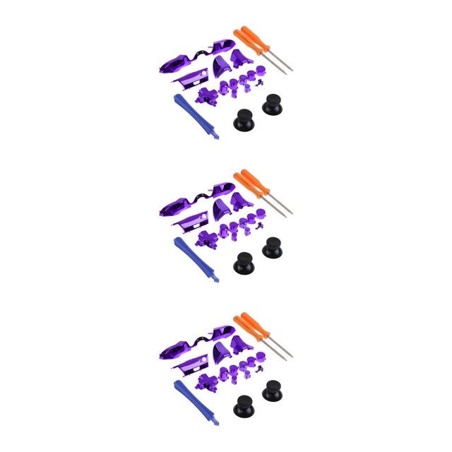 Bearachild Juego de botones completamente chapados, gatillos de parachoques, reemplazo de destornillador Dpad LB RB LT RT para controlador One Type7 NO7