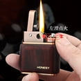 thumbnail image 3 of Kerosene lighter, Top Metal Pocket Lighter Daily Use, Sold Without Fuel.,SKU01016-黑镍拉丝款, 3 of 12