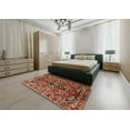thumbnail image 5 of Ahgly Company Machine Washable Indoor Round Traditional Saffron Red Area Rugs, 4' Round, 5 of 7