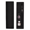thumbnail image 2 of Crystal Glass Dip Pen, Flower Pattern Fountain Pen, Perfect for Writing Various Colors of Ink, Calligraphy, Essays, Threaded Tips for Ink Storage, 2 of 7