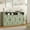 Green, variant on Timagebreze 60" Farmhouse Buffet Cabinet with 4 Doors & Open Shelves for Dining & Living Room,White