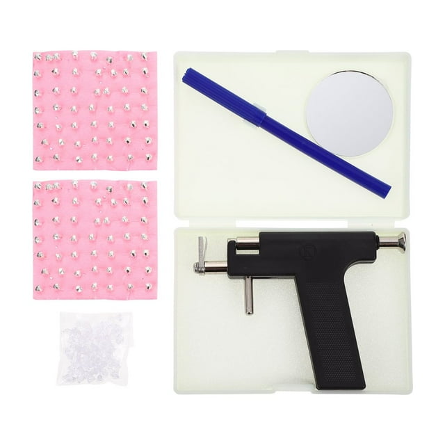 HLONK Ear Kit Machine Navel Lip Tool Body Hole Peircings Unit Sterile Safe Self Piercings Piercer Disposable Earring Set