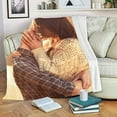 thumbnail image 3 of Personalised customised blanket from photo, Custom Flannel Throw Blanket Personalized Photo Fleece Blankets Sofa Gift (80x120cm/32 x47), 3 of 6