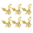 thumbnail image 3 of Guitar Tuning Pegs, 0.7in Handle Width Guitar Tuner Machine Head Gold  For Guitar Parts Replacement For Most Acoustic Guitars And Electric Guitars 3 Left And 3 Right Peg Set,6, 3 of 8
