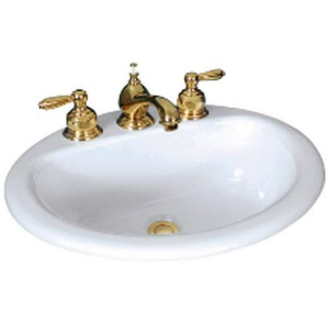 Mansfield 251-4 Alto II Évier de Salle de Bain Auto-Enjoliveur Ovale&44; Blanc