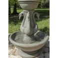 thumbnail image 3 of Swan 32 Inch Height Weathered Concrete Outdoor Floor Fountain, 3 of 10