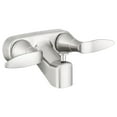thumbnail image 2 of Dura Faucet Robinet DF-SA110LH-SN Utilisé pour Baignoire; Poignée Designer à 2 Leviers; Nickel Satin Brossé/plastique; Application à 2 Trous; Valve à Cartouche Sans Lave-Glace, 2 of 5