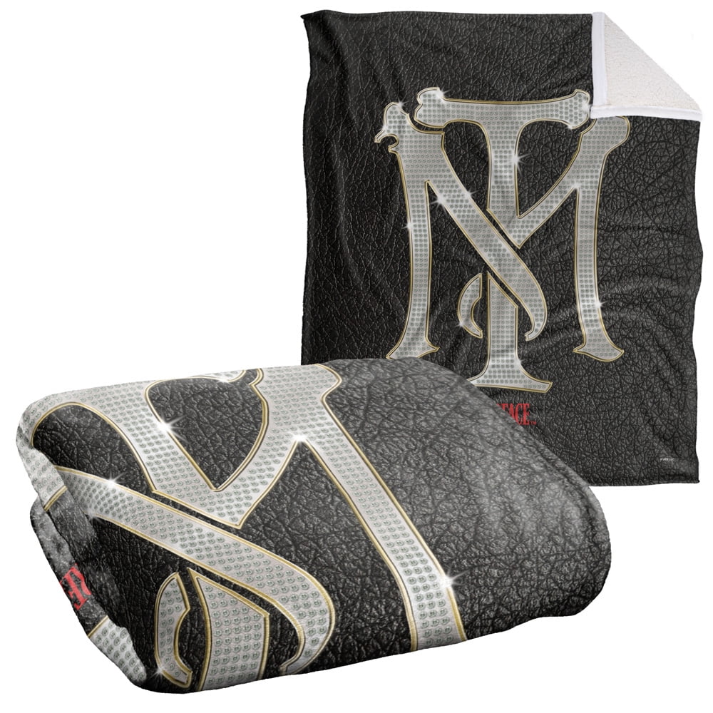 Scarface Blanket, 50"x60", Monogram Silky Touch Sherpa Back Super Soft