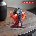 thumbnail image 6 of Rotating acrylic display featuring a blue-skinned man and his beautiful wife dancing in a crystal red heart surrounded by vibrant Valentine's Day elements, 6 of 8