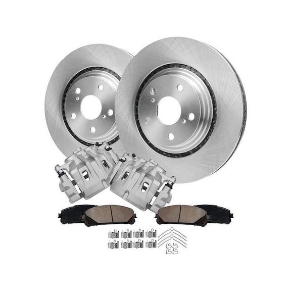 Front Brake Pad Rotor and Caliper Set - Compatible with 2010 - 2015 RX350 2011 2012 2013 2014