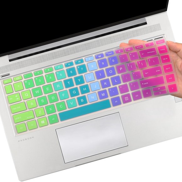 shiyou-MUBUY Keyboard Cover for HP Probook 440 445 G8 G9 G10 14 inch (2023 2022), HP Probook 640 G7 G8 14" Laptop Protector Skin(NOT Fit Probook 440 445 G5 G6 G7)-Rainbow