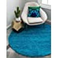 thumbnail image 3 of Unique Loom 3151397 Tapis Rond Shag Uni 7 x 7 Pieds, Turquoise, 3 of 15