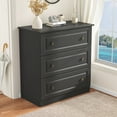 thumbnail image 2 of OJMX Black Dressers for Bedroom, Living Room, 3 Drawer Dresser with Large Storage Space, Smooth Drawers Easy to Assemble, 2 of 12