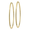 thumbnail image 5 of Auriga Fine Jewelry 10K Yellow Gold Diamond-cut Endless Hoop Earrings for Women (L-30mm, W-30mm), 5 of 6