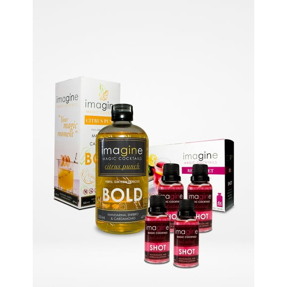 Botella de citrus Punch + Shots sabor Red Velvet Imagine Magic Cocktails BCPSRV