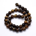 thumbnail image 3 of 1strand Natural Grade AB Tiger Eye Round Beads Strands 4mm Hole: 0.8mm about 89pcs/strand 15 inch Tiger Eye, 3 of 3
