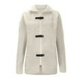 thumbnail image 4 of FRSASU Men's Sweaters with Leather Buckle High Neck Long Sleeve Knitted Cardigan Coat White, 4 of 6