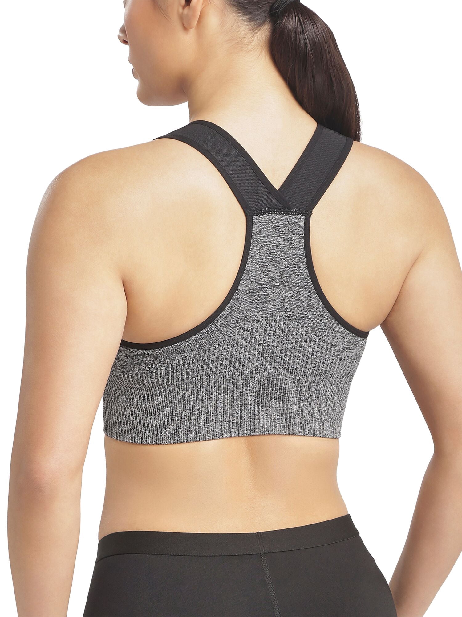 Reebok Women's Medium Impact Seamless Racerback Sports Bra, 1 Pack, Sizes S - XXXL