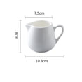thumbnail image 2 of White Ceramic Gravy Sauce Boat With Handle Milk Pitcher For Sauces Milk Salad, 2 of 5