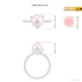 thumbnail image 5 of ANGARA Trillium Japanese Akoya Cultured Pearl Solitaire Ring in 14K White Gold for Women | June Birthstone, Birthday, Anniversary, Jewelry Gift for Women | Pearl Ring, 5 of 9