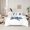 White Blue, variant on Feelyou Grey Honeycomb Bedding Comforter Set 7 Pieces, Modern Lines Ombre Full Bedding Set