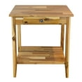 thumbnail image 3 of Casual Contemporary Living 2-Tier Solid Acacia End Table with Drawer - Brown, 3 of 7