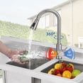 thumbnail image 5 of Garvee Double Bowl Utility Sink with Hot & Cold Faucet,Stainless Steel Kitchen Sink with Storage Shelves for Restaurant, Cafe, Bar, Hotel, Garage, Laundry Room, 5 of 9