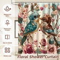 thumbnail image 2 of ZYHYPWW Watercolor Floral Print Waterproof Shower Curtain, 71" x 71" Machine Washable Bathroom Curtain with 12 Hooks, 2 of 6