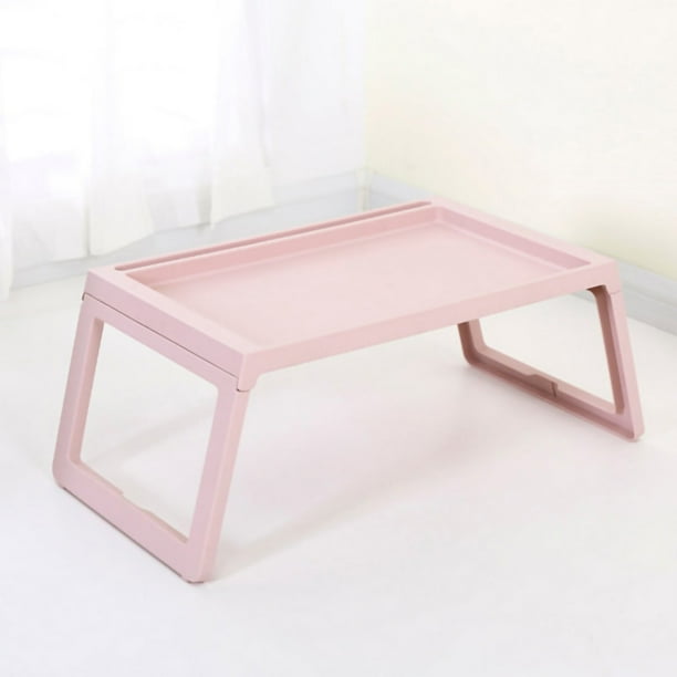 Mesa de Mesa Portátil Portátil PP Plegable Simple Bownward BooboBoed Diseño Mesa de Cama de Escrito Con Orificio de Carga para El Dormitorio Dormo
