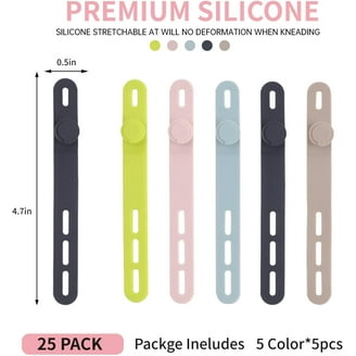 BongoTies All-Natural Reusable Cable Ties - 10-Pack, Eco-Friendly Cord Wraps (Natural Color)