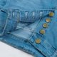 thumbnail image 5 of Gibobby Jeans dama cintura alta Mujer Suelta Casual Cintura alta Pierna recta Diseño Más botones Jeans(Azul claro,G), 5 of 5