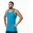 thumbnail image 2 of Different Touch 6 Pack Assorted Colors Square Cut G-unit Style Tank Tops A-shirts for Men, 2 of 7