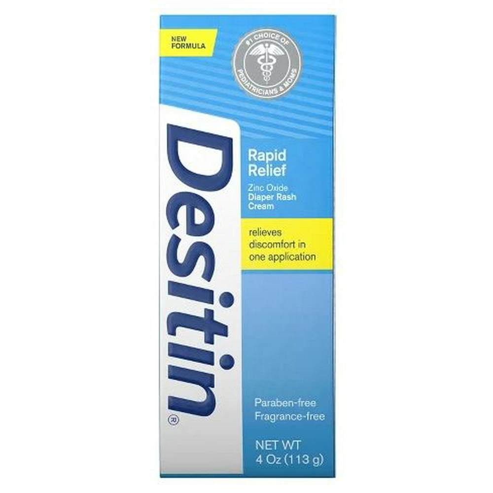 3 Pack Desitin Rapid Relief Creamy Diaper Rash Ointment 4 oz Each