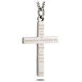 thumbnail image 2 of Women's Stainless Steel Flag Cross with Thin Blue Line Necklace Inscribed with Proverbs 30:5 Bible Verse - Christian Jewelry by Shields of Strength, 2 of 4