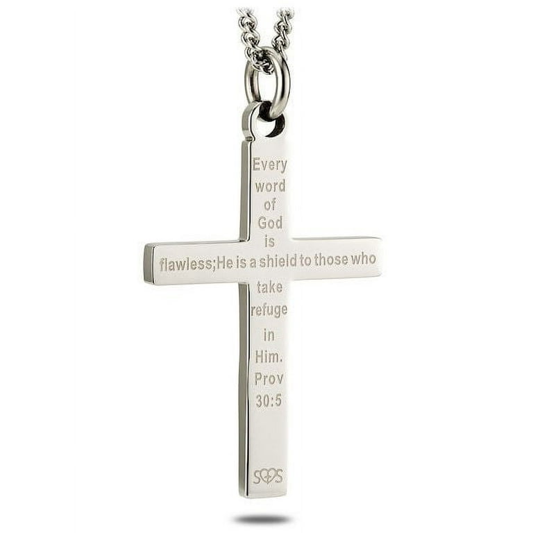 Thin blue line cross necklace best sale