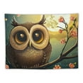 thumbnail image 5 of Orinice Owl Moon Branch Tapestry Wall Hanging Unique Style Graphic Art for Home Decor Living Room Bedroom Apartment Farmhouse Dorm 60x50inch, 5 of 6