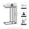 thumbnail image 3 of Furinno CAMNUS C-shape Metal Frame Nightstand Side/End Table Columbia Walnut, 3 of 6