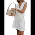 thumbnail image 3 of Conjuntos de Dos Piezas para Mujer, Verano 2025, Traje con Botones, Chaleco, Top, Pantalones Cortos de Cintura Alta, Atuendos Informales de Negocios M, 3 of 10