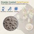 thumbnail image 4 of Aoodor Patio Dining Table for 4, 38'' Square Metal Outdoor Patio Table with Umbrella Hole, Outdoor Dining Table for Deck, Yard, Poolside, Porch, 4 of 7
