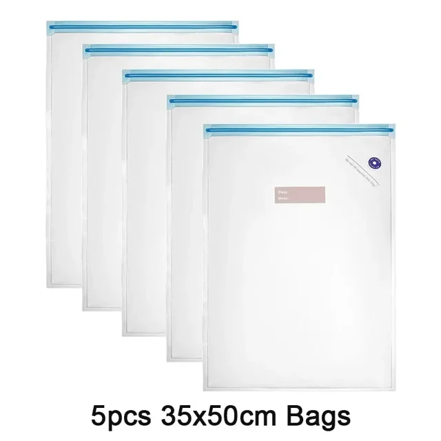 Sacs de Rangement Alimentaire sous Vide Réutilisables avec Fermeture Éclair, Pompe de Scellage sous Vide Électrique Rechargeable par USB Sans BPA